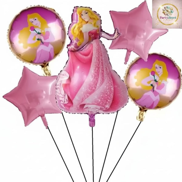 Disney Princess Foil Balloon Foil Balloon Set of -5 Piece For Birthday Day Party