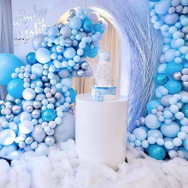 Light Blue Balloons Latex Party Balloons, 12Inches balloons for Birthday Decorations, Weddings, Baby Shower, Balloon Modelling, Balloon Arch Decorations