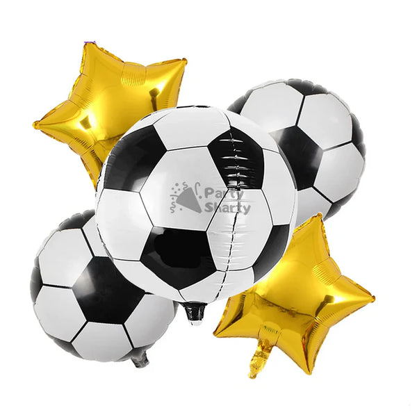 Football Character Foil Balloon Set - 5 Pieces For Football Theme Party Celebration