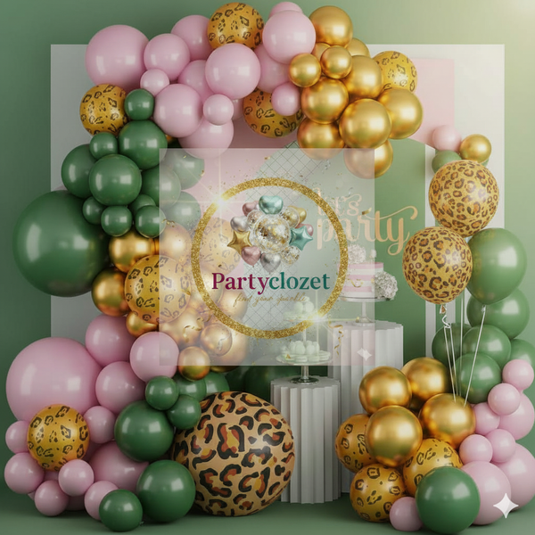 80 pcs Green Golden and pink Themed Party Decoration & Celebration